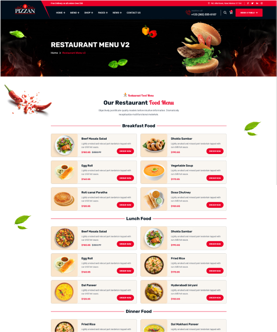 Restaurant Food Menu v2
