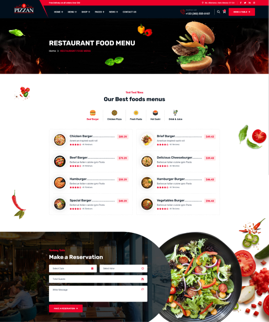 Restaurant Food Menu
